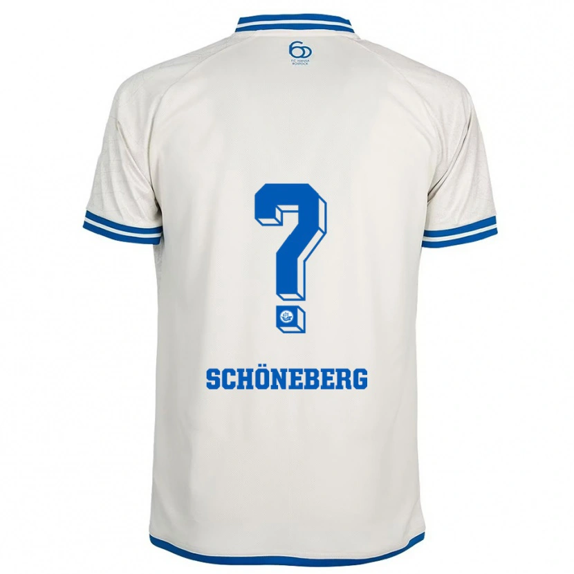 Danxen Criança Camisola Tom Schöneberg #0 Branco Azul Alternativa 2025/26 Camisa
