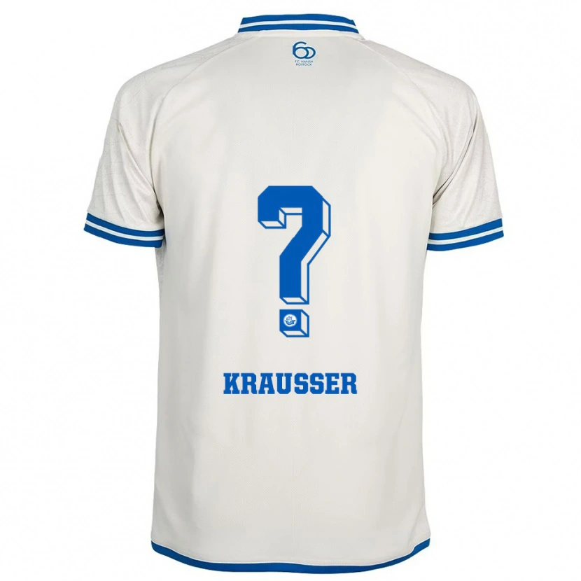 Danxen Criança Camisola Lenny Kraußer #0 Branco Azul Alternativa 2025/26 Camisa