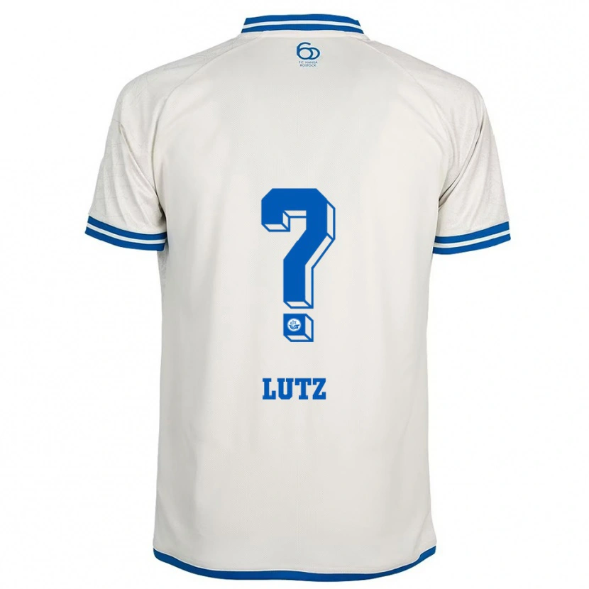 Danxen Criança Camisola Marvin Lutz #0 Branco Azul Alternativa 2025/26 Camisa