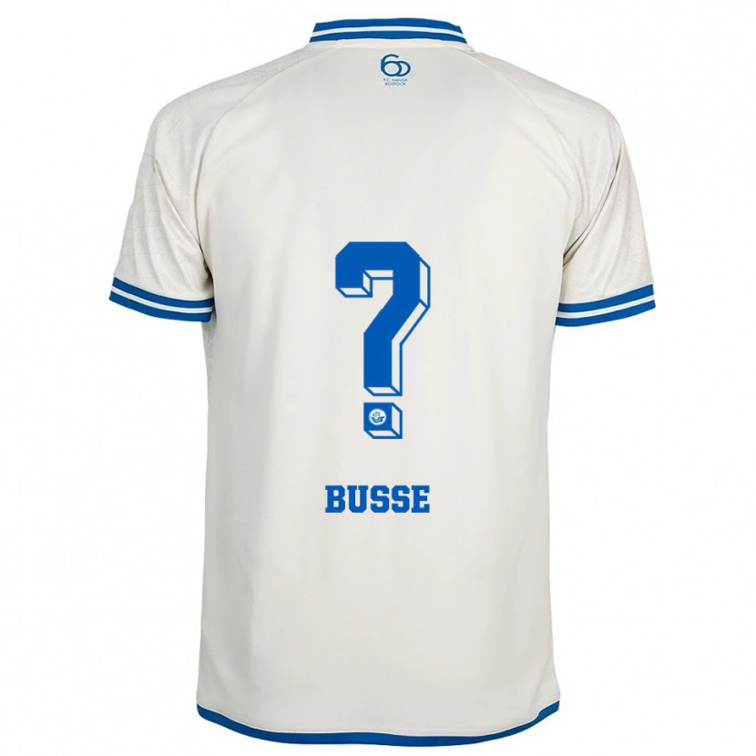 Danxen Criança Camisola Matti Busse #0 Branco Azul Alternativa 2025/26 Camisa