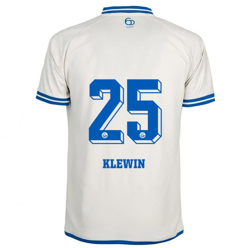 Danxen Criança Camisola Philipp Klewin #25 Branco Azul Alternativa 2025/26 Camisa