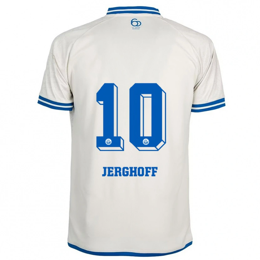 Danxen Criança Camisola Ole Jerghoff #10 Branco Azul Alternativa 2025/26 Camisa