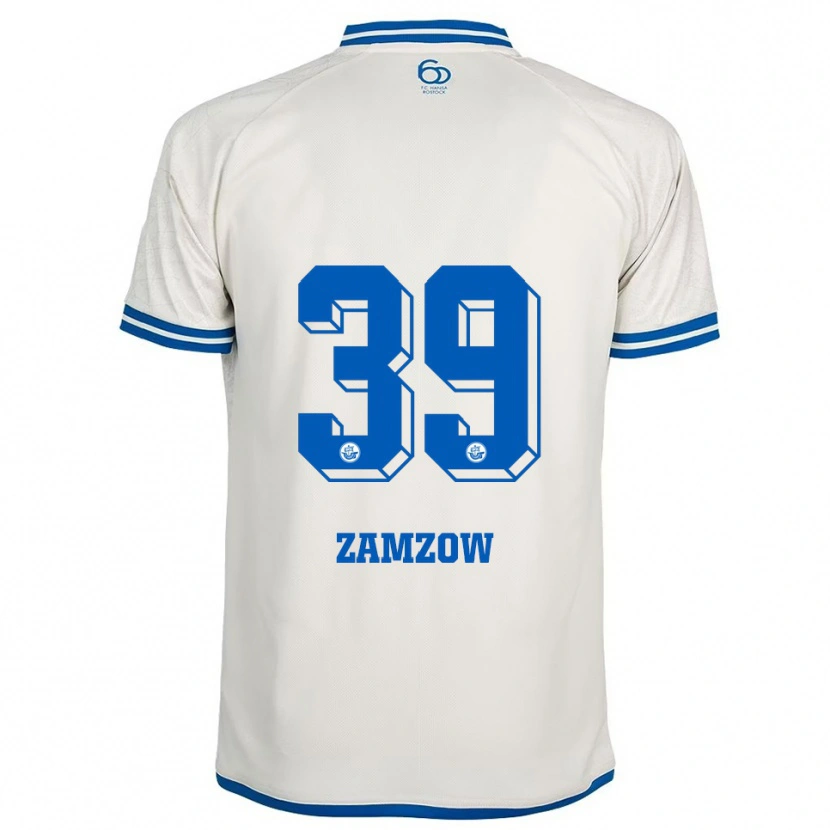 Danxen Criança Camisola Claas Zamzow #39 Branco Azul Alternativa 2025/26 Camisa