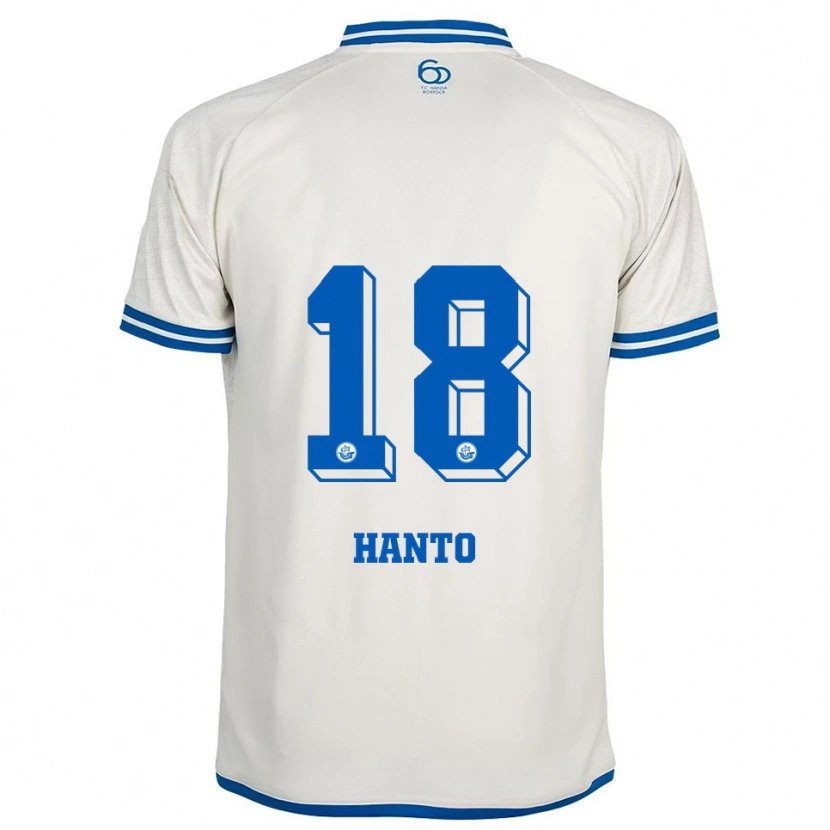 Danxen Criança Camisola Celine Hanto #18 Branco Azul Alternativa 2025/26 Camisa