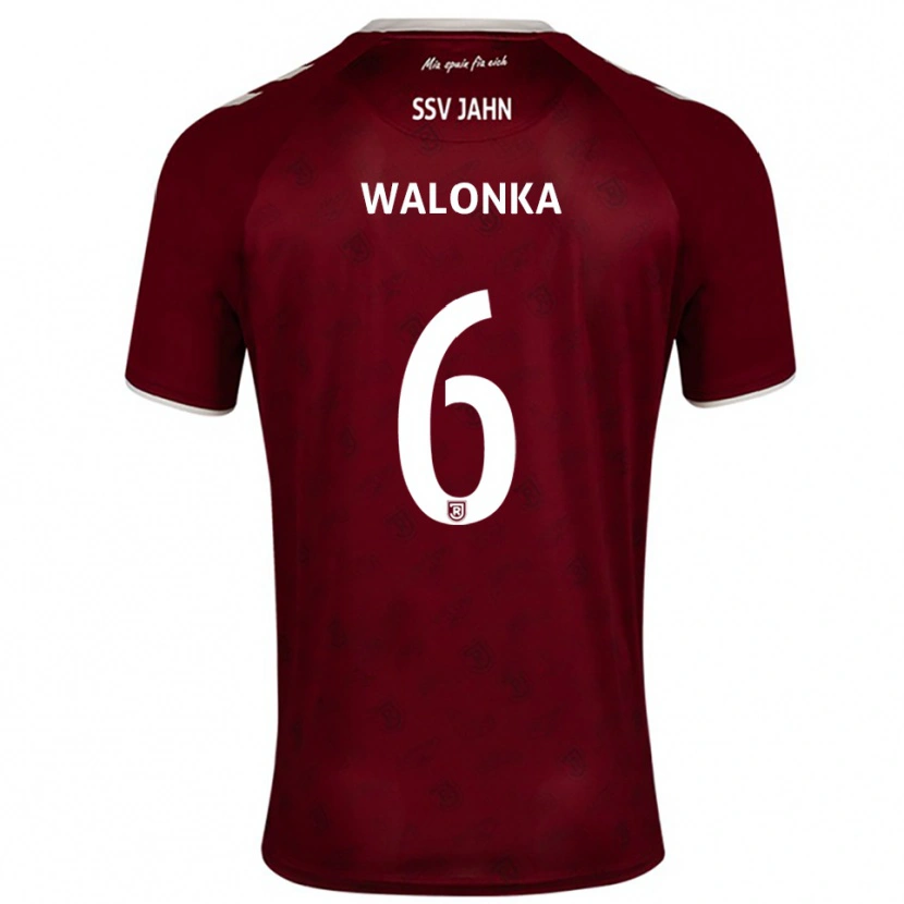 Danxen Criança Camisola Luca Walonka #6 Borgonha Branco Alternativa 2025/26 Camisa