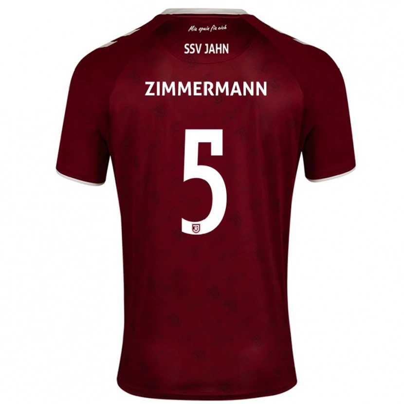 Danxen Criança Camisola Vitus Zimmermann #5 Borgonha Branco Alternativa 2025/26 Camisa