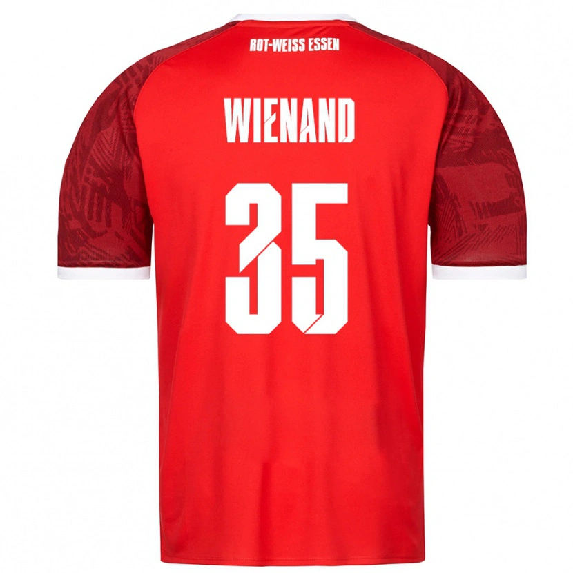 Danxen Criança Camisola Felix Wienand #35 Vermelho Borgonha Branco Alternativa 2025/26 Camisa