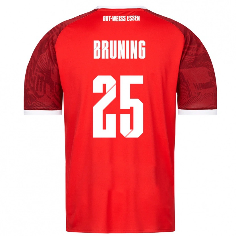 Danxen Criança Camisola Malte Brüning #25 Vermelho Borgonha Branco Alternativa 2025/26 Camisa