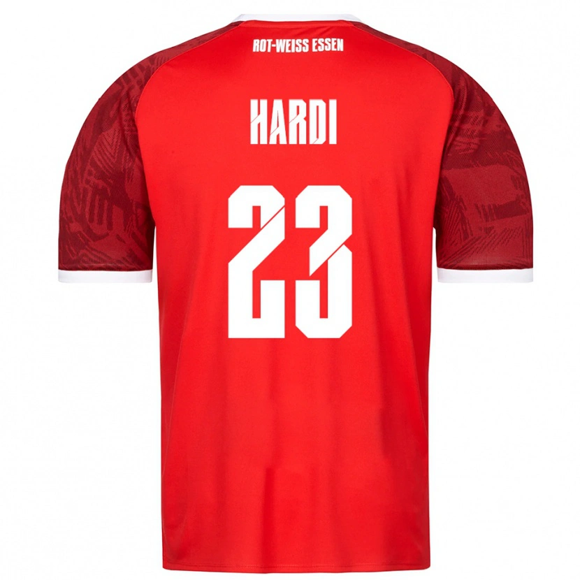 Danxen Criança Camisola Dominik Hardi #23 Vermelho Borgonha Branco Alternativa 2025/26 Camisa