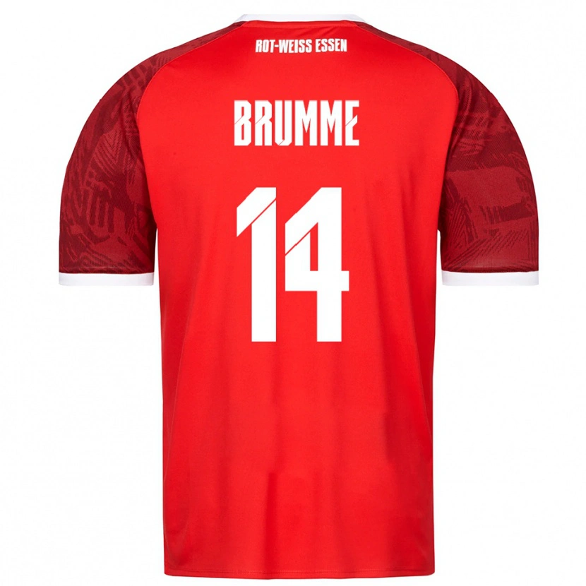 Danxen Criança Camisola Lucas Brumme #14 Vermelho Borgonha Branco Alternativa 2025/26 Camisa