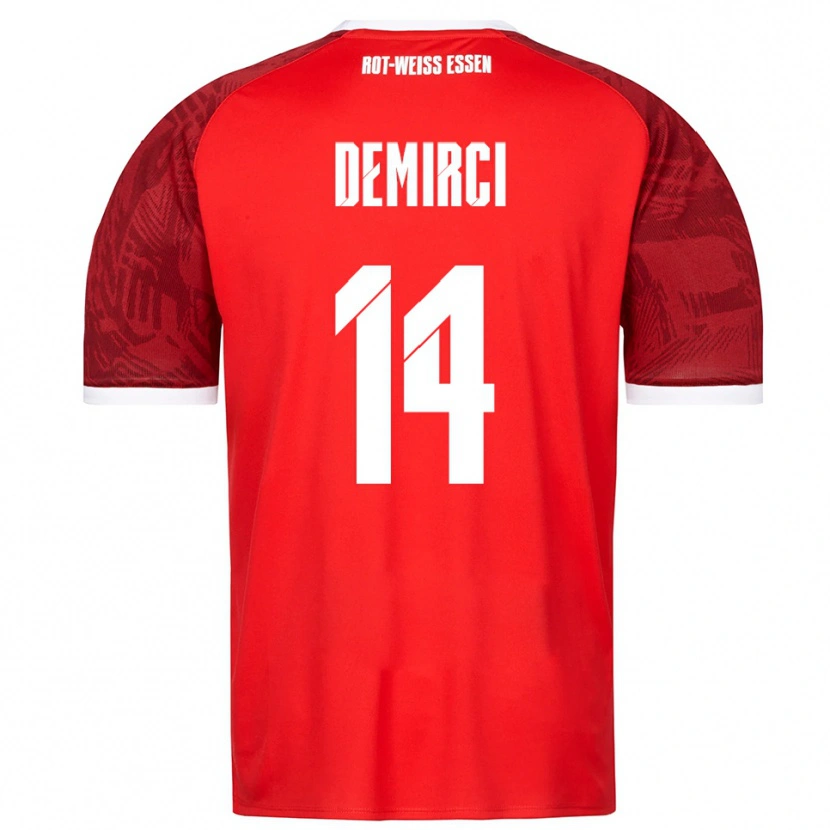 Danxen Criança Camisola Mehmet Demirci #14 Vermelho Borgonha Branco Alternativa 2025/26 Camisa