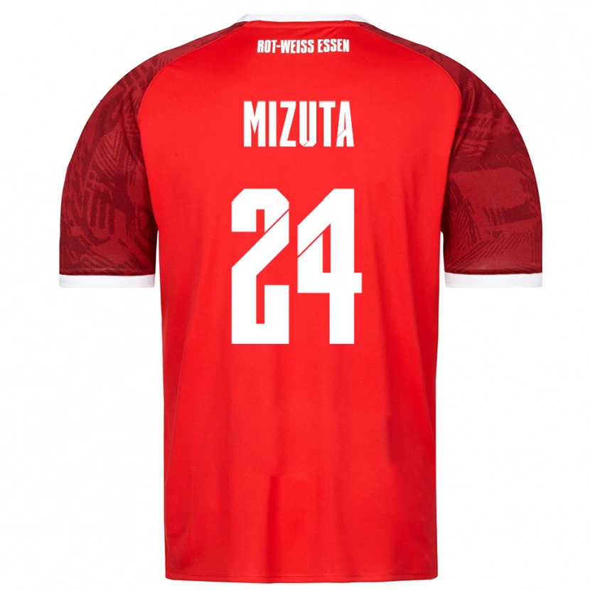 Danxen Criança Camisola Kaito Mizuta #24 Vermelho Borgonha Branco Alternativa 2025/26 Camisa