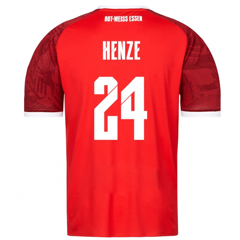 Danxen Criança Camisola Brandon-Louis Henze #24 Vermelho Borgonha Branco Alternativa 2025/26 Camisa