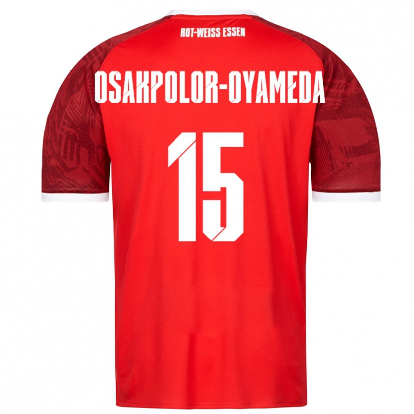 Danxen Criança Camisola Joel Osakpolor-Oyameda #15 Vermelho Borgonha Branco Alternativa 2025/26 Camisa