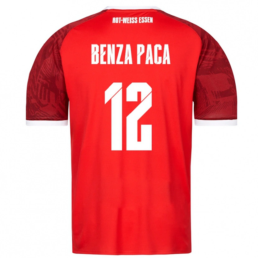 Danxen Criança Camisola Lynes Benza Paca #12 Vermelho Borgonha Branco Alternativa 2025/26 Camisa