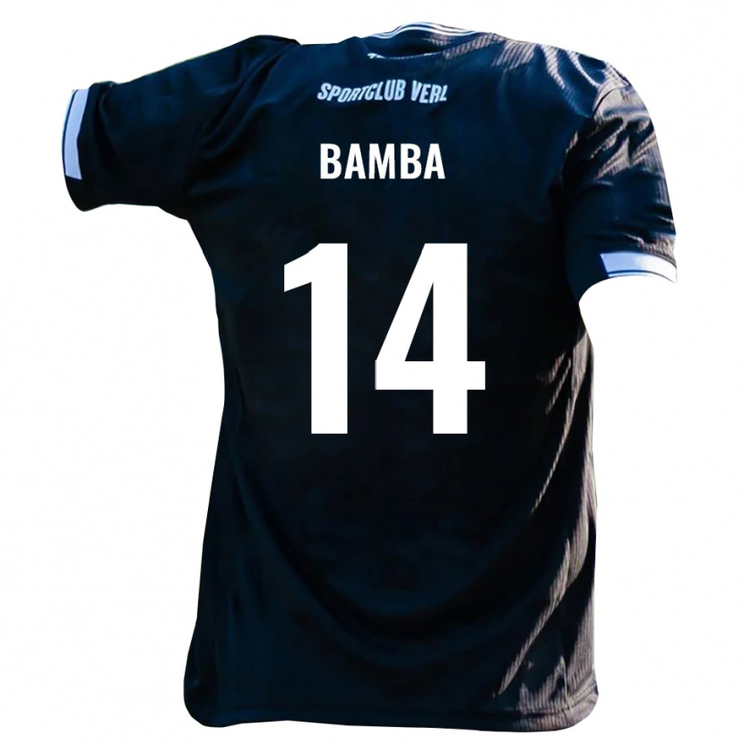 Danxen Criança Camisola Emmanuel Bamba #14 Preto Branco Alternativa 2025/26 Camisa