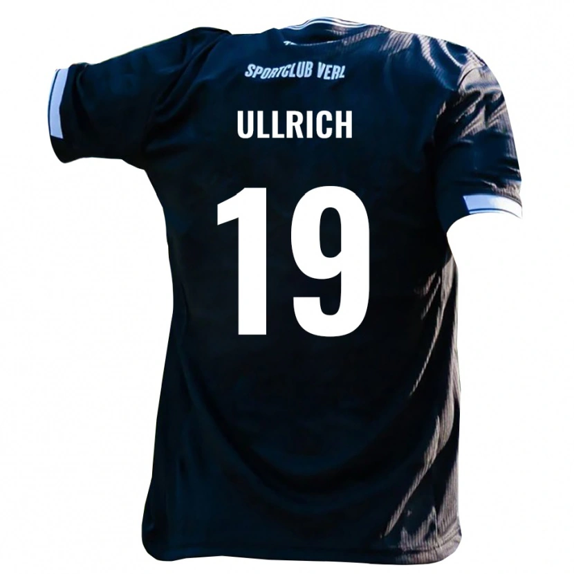 Danxen Criança Camisola Nikita Ullrich #19 Preto Branco Alternativa 2025/26 Camisa