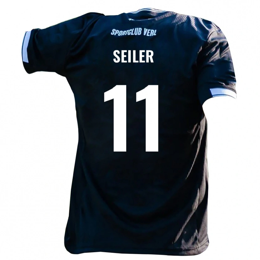 Danxen Criança Camisola Janis Seiler #11 Preto Branco Alternativa 2025/26 Camisa