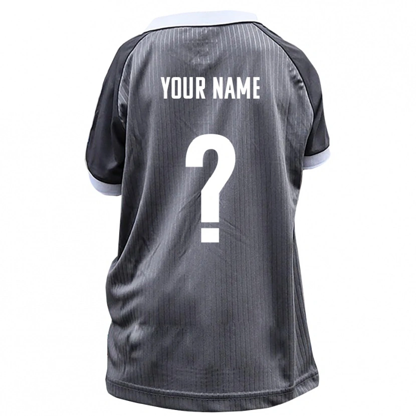 Danxen Criança Camisola Seu Nome #0 Cinzento Branco Alternativa 2025/26 Camisa