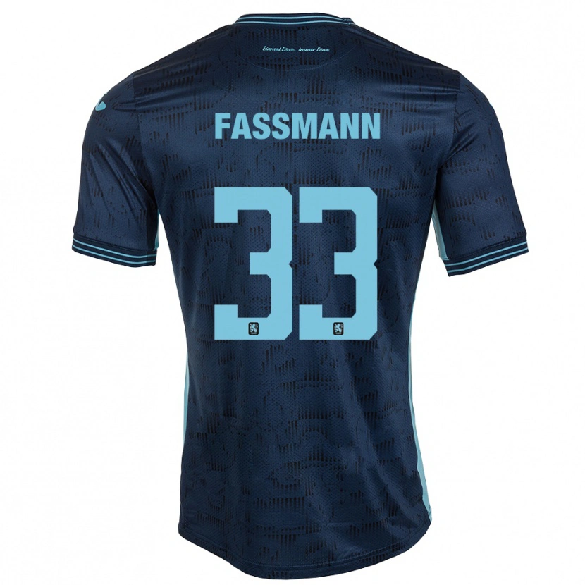 Danxen Criança Camisola Lasse Faßmann #33 Azul Royal Alternativa 2025/26 Camisa
