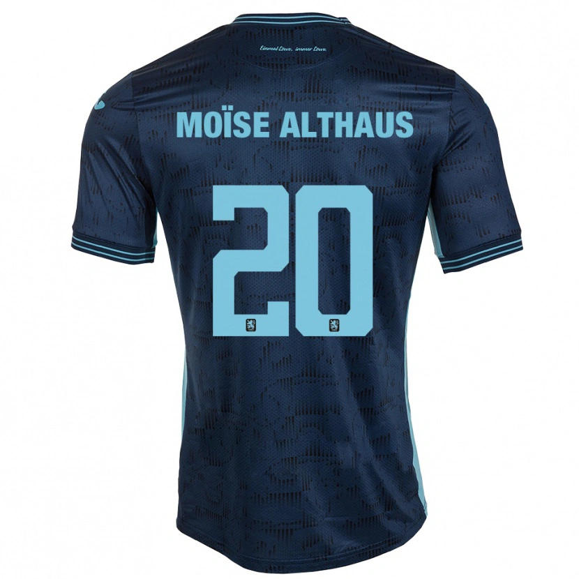 Danxen Criança Camisola Samuel Moïse Althaus #20 Azul Royal Alternativa 2025/26 Camisa