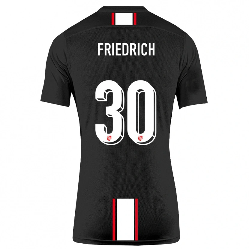 Danxen Criança Camisola Timo Friedrich #30 Preto Branco Alternativa 2025/26 Camisa
