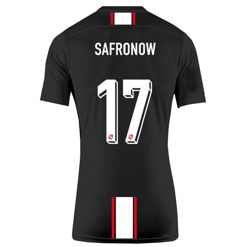 Danxen Criança Camisola Maxim Safronow #17 Preto Branco Alternativa 2025/26 Camisa