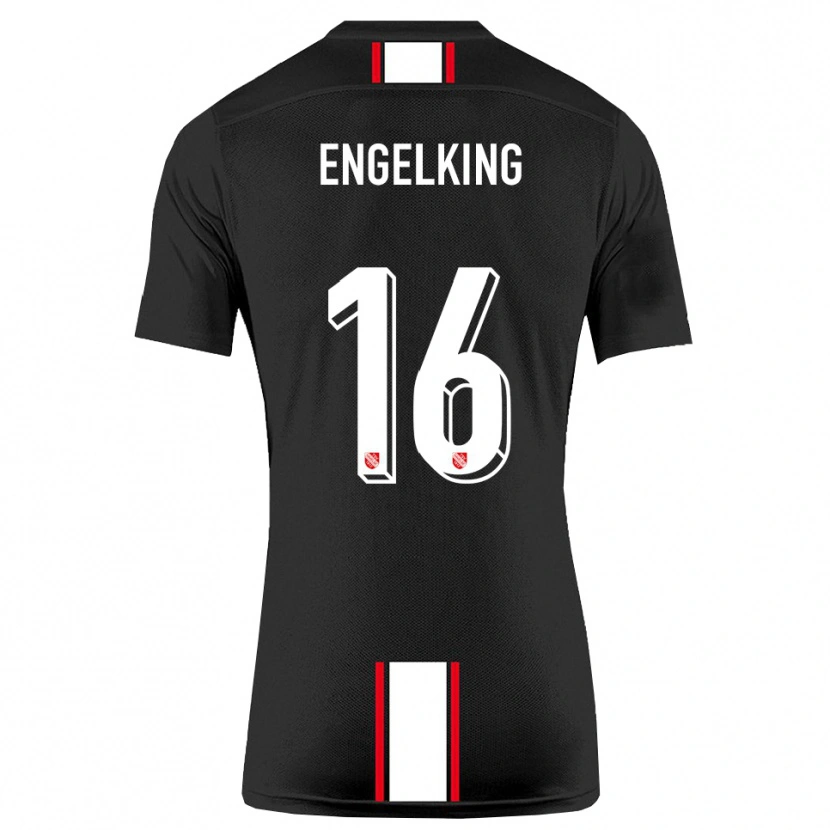 Danxen Criança Camisola Torben Engelking #16 Preto Branco Alternativa 2025/26 Camisa