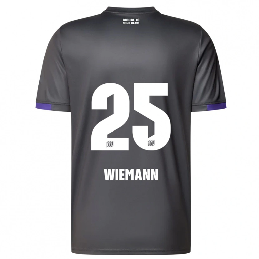 Danxen Criança Camisola Niklas Wiemann #25 Cinzento Roxo Alternativa 2025/26 Camisa
