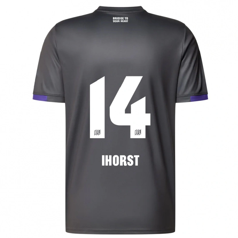 Danxen Criança Camisola Luc Ihorst #14 Cinzento Roxo Alternativa 2025/26 Camisa