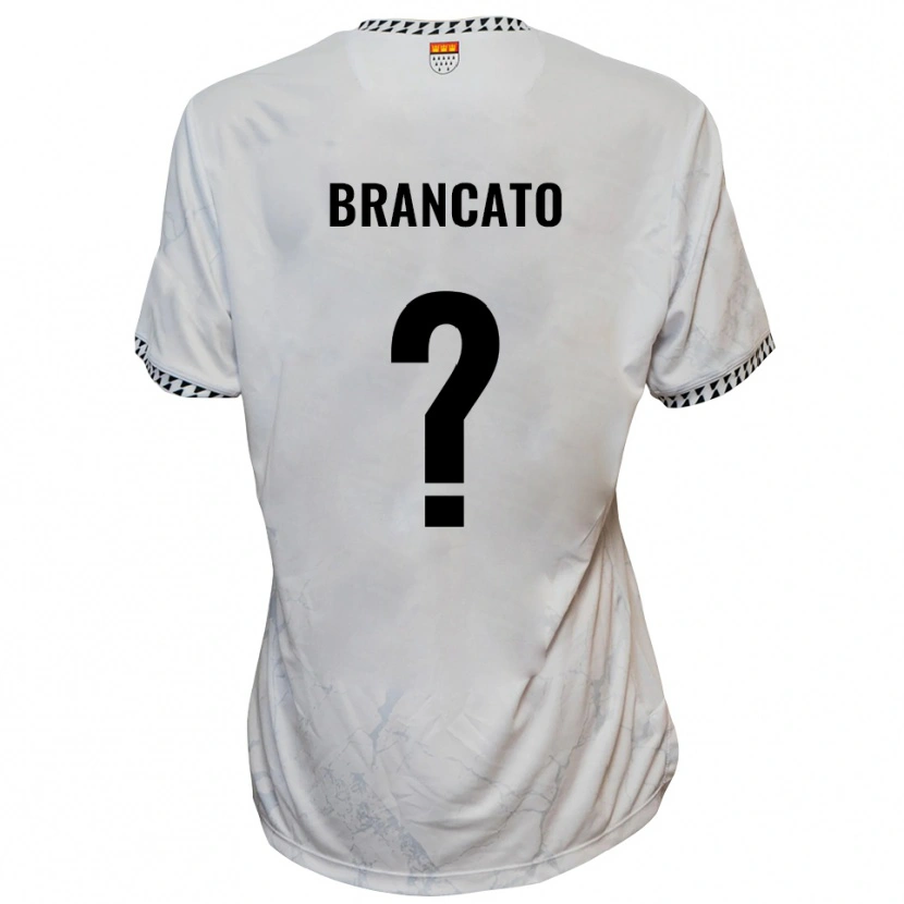 Danxen Criança Camisola Elisea Brancato #0 Branco Preto Alternativa 2025/26 Camisa