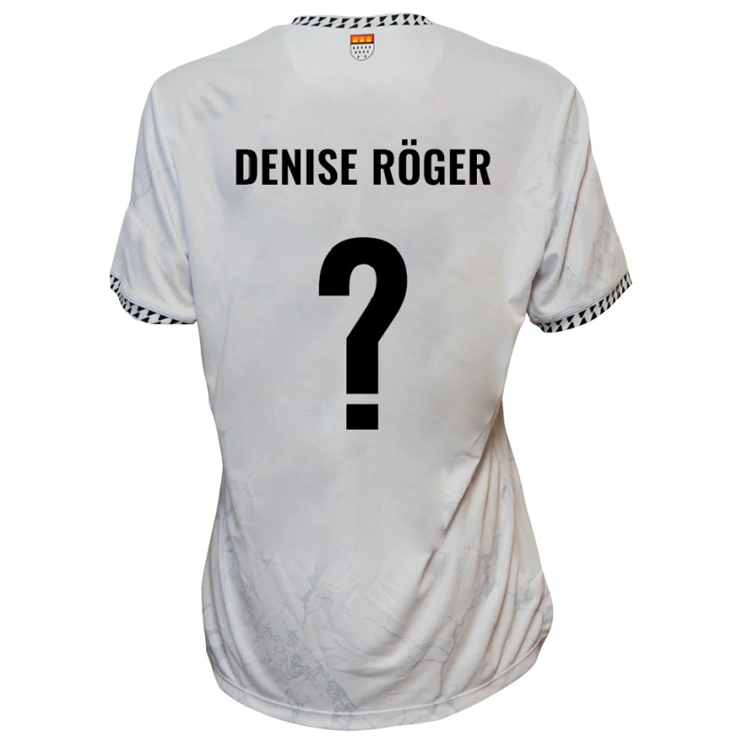 Danxen Criança Camisola Kim Denise Röger #0 Branco Preto Alternativa 2025/26 Camisa