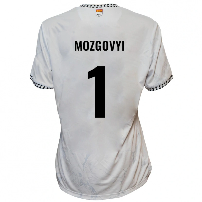 Danxen Criança Camisola Arseniy Mozgovyi #1 Branco Preto Alternativa 2025/26 Camisa