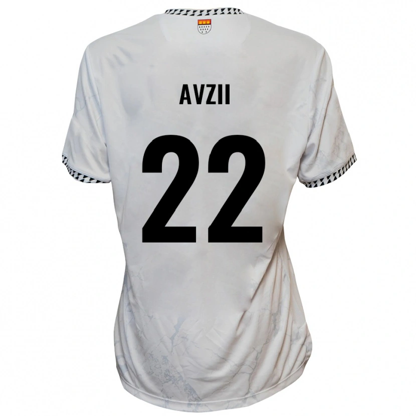 Danxen Criança Camisola Benjamin Avzii #22 Branco Preto Alternativa 2025/26 Camisa