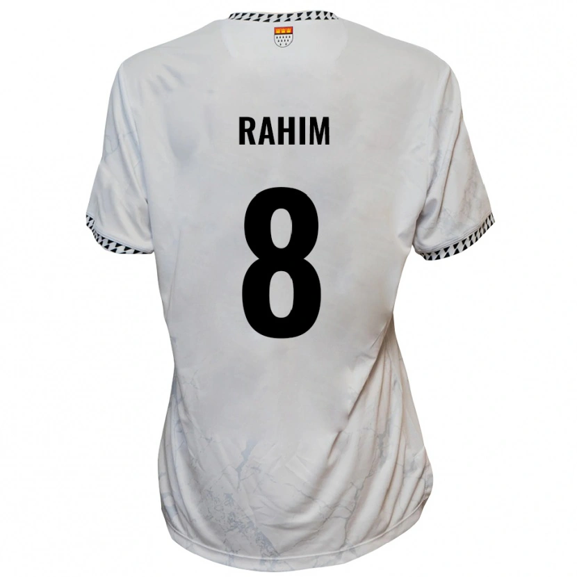 Danxen Criança Camisola Pawel Rahim #8 Branco Preto Alternativa 2025/26 Camisa