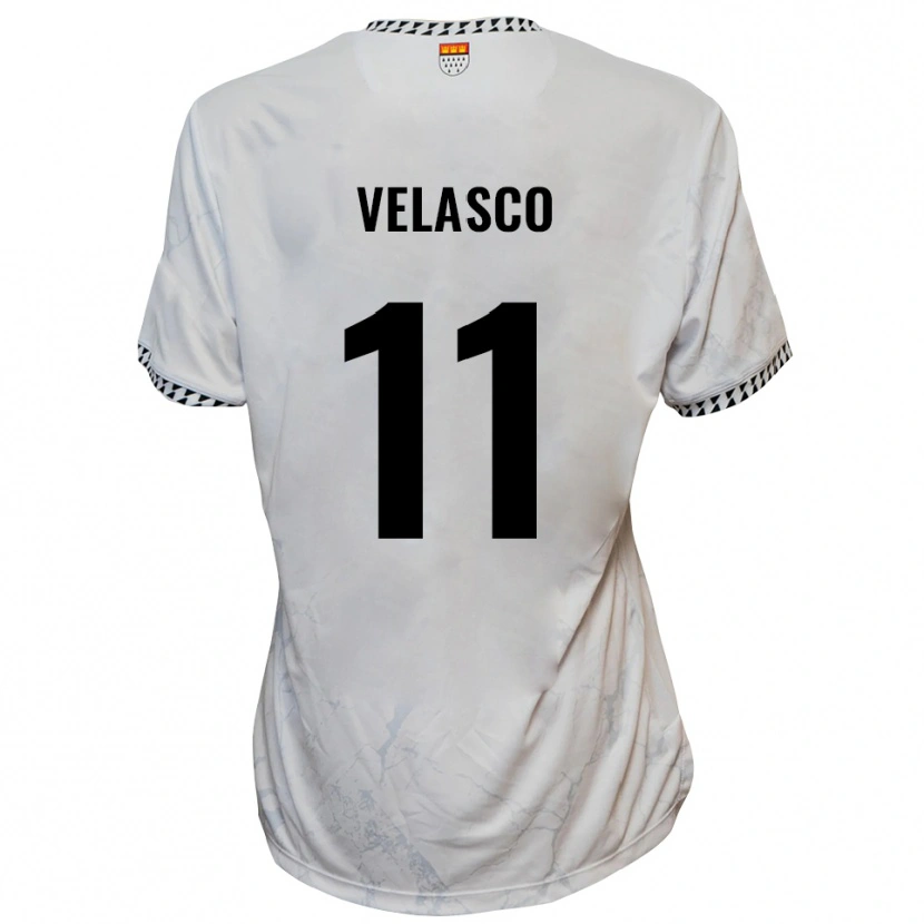 Danxen Criança Camisola Robin Velasco #11 Branco Preto Alternativa 2025/26 Camisa
