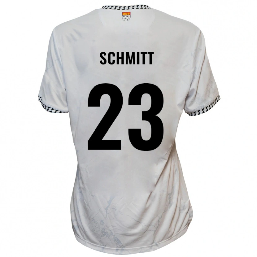 Danxen Criança Camisola Bruno Schmitt #23 Branco Preto Alternativa 2025/26 Camisa