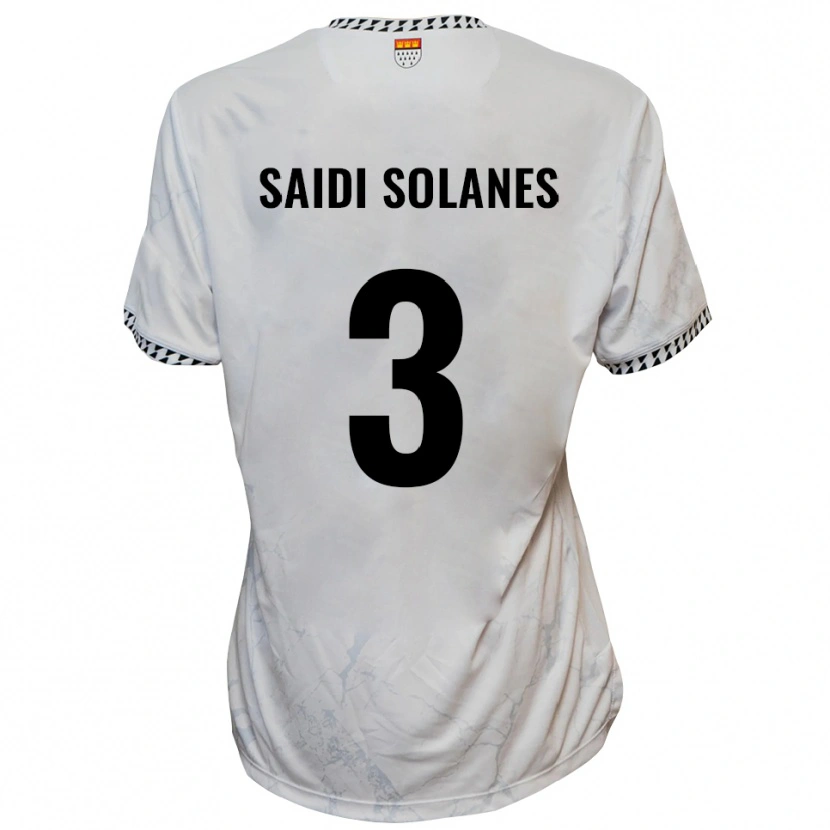 Danxen Criança Camisola Maruan Saidi Solanes #3 Branco Preto Alternativa 2025/26 Camisa