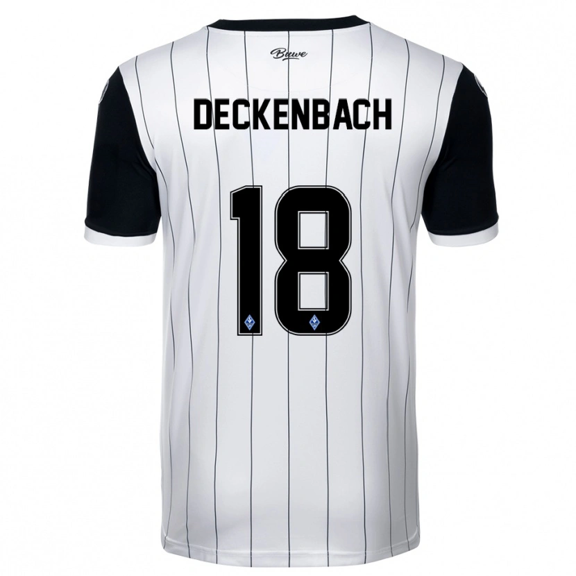 Danxen Criança Camisola Elias Deckenbach #18 Branco Preto Alternativa 2025/26 Camisa