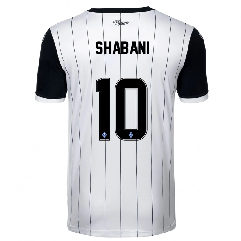 Danxen Criança Camisola David Shabani #10 Branco Preto Alternativa 2025/26 Camisa