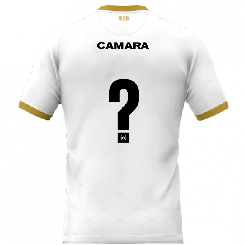 Danxen Criança Camisola Yaya Camara #0 Branco Dourado Alternativa 2025/26 Camisa