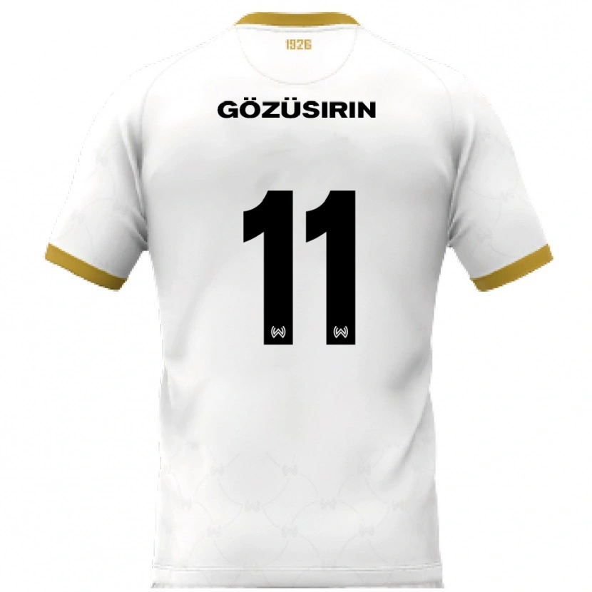 Danxen Criança Camisola Tarik Gözüsirin #11 Branco Dourado Alternativa 2025/26 Camisa