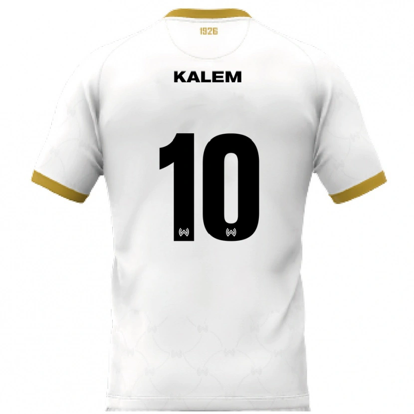 Danxen Criança Camisola Robin Kalem #10 Branco Dourado Alternativa 2025/26 Camisa