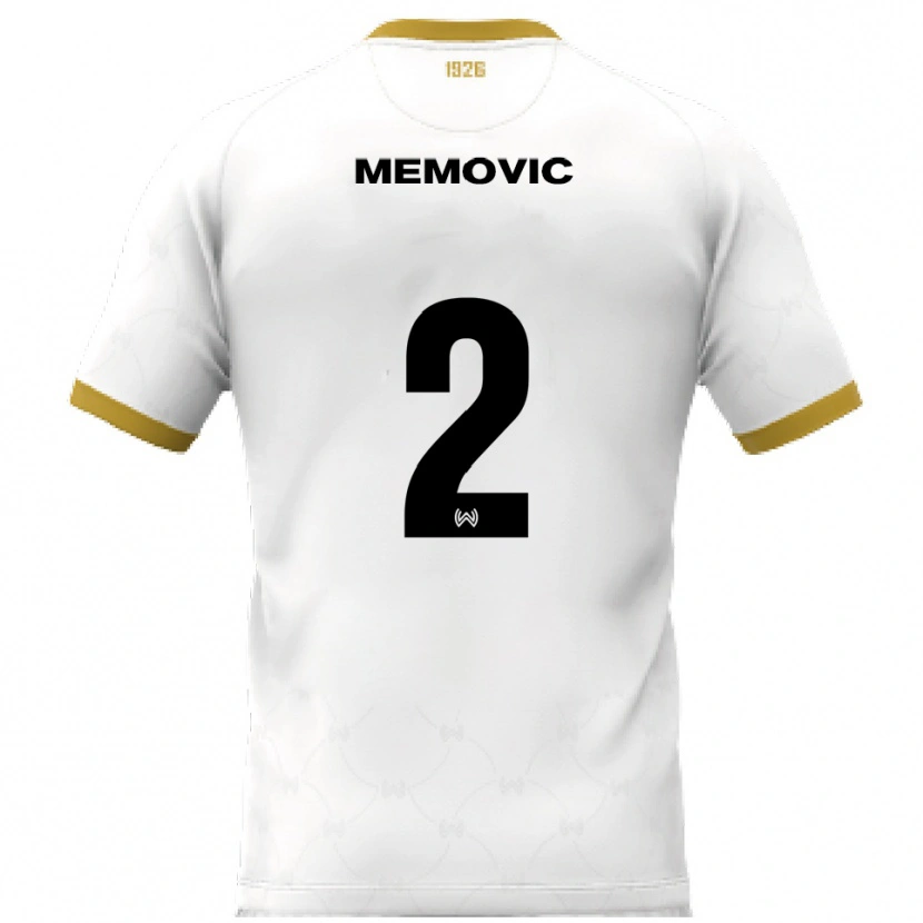 Danxen Criança Camisola Daris Memovic #2 Branco Dourado Alternativa 2025/26 Camisa