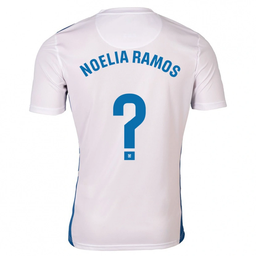 Danxen Homem Camisola Noelia Ramos Álvarez #0 Branco Azul Principal 2025/26 Camisa