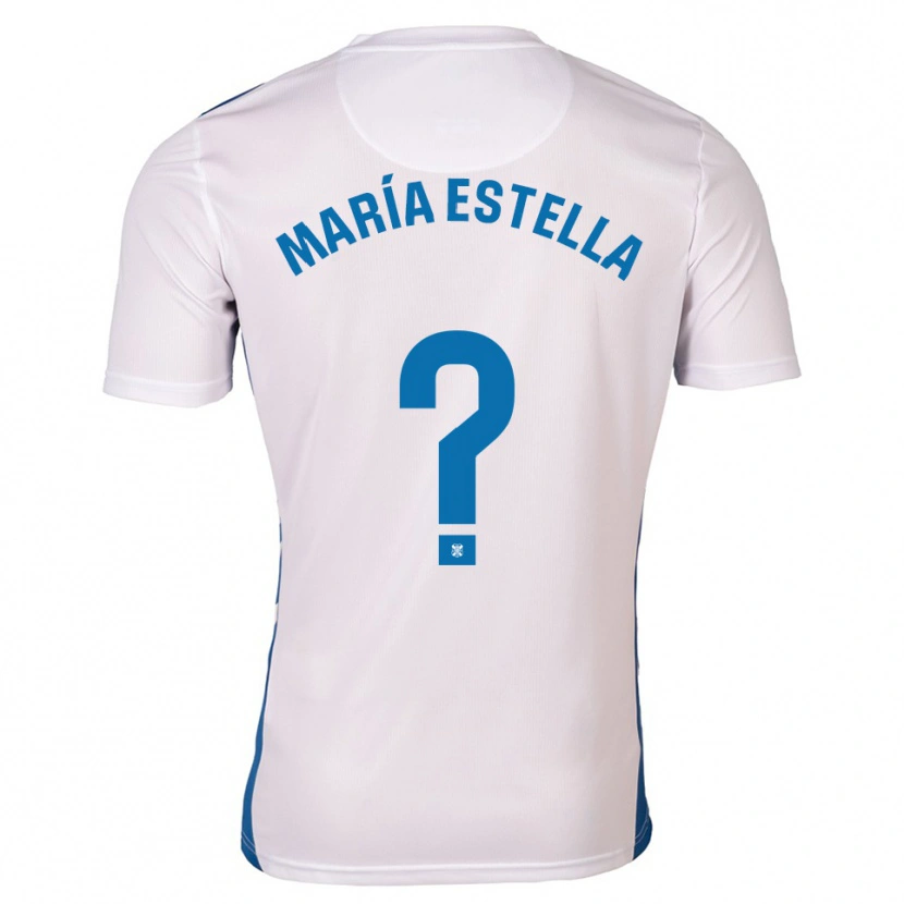 Danxen Homem Camisola María Estella Del Valle #0 Branco Azul Principal 2025/26 Camisa