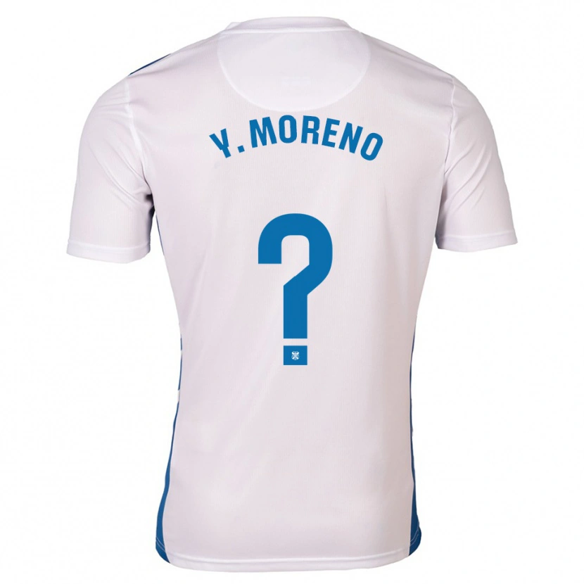 Danxen Homem Camisola Yerliane Moreno #0 Branco Azul Principal 2025/26 Camisa