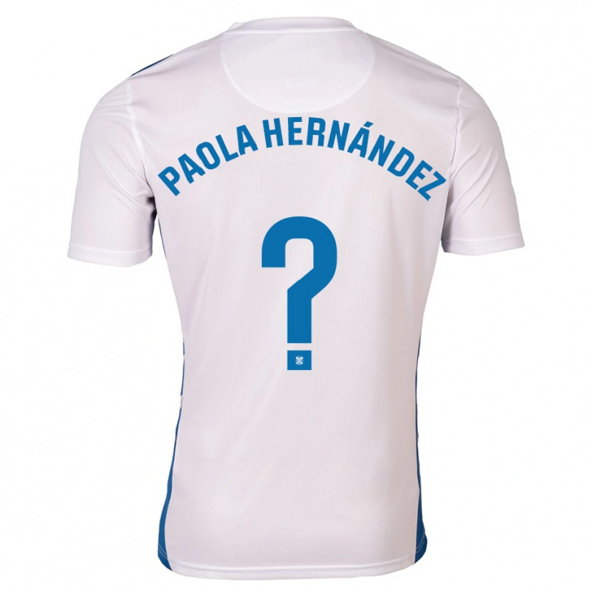 Danxen Homem Camisola Paola Hernández Díaz #0 Branco Azul Principal 2025/26 Camisa