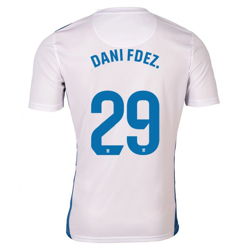 Danxen Homem Camisola Dani Fernández #29 Branco Azul Principal 2025/26 Camisa