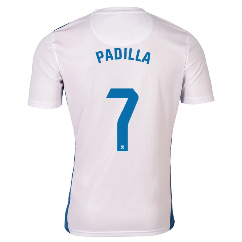 Danxen Homem Camisola Jorge Padilla #7 Branco Azul Principal 2025/26 Camisa